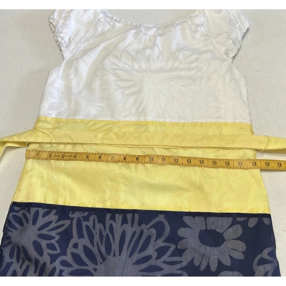 Lilly Pulitzer Burnout Combo Sully Games Dress Sz Small Color Block Lined Belted - Picture 6 of 12
